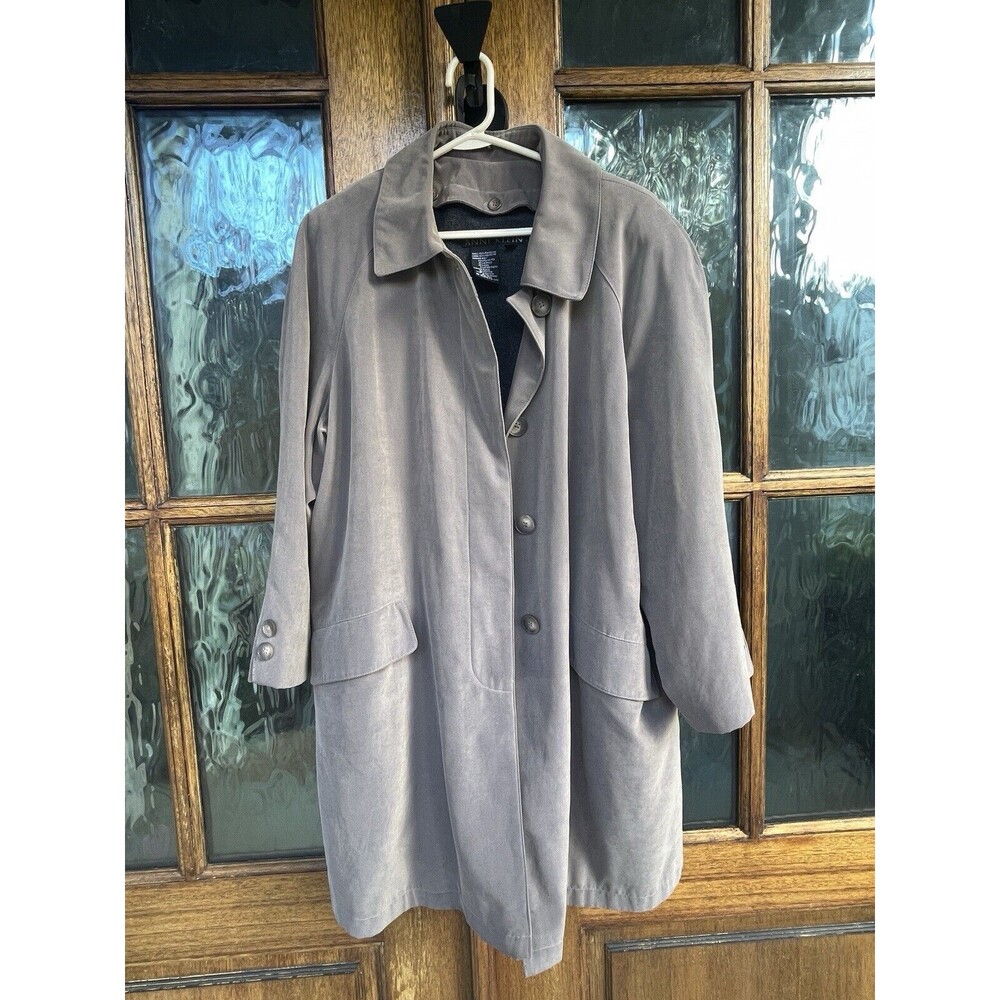 ANNE KLEIN Men’s Bal Collar Coat Brownish Size:14